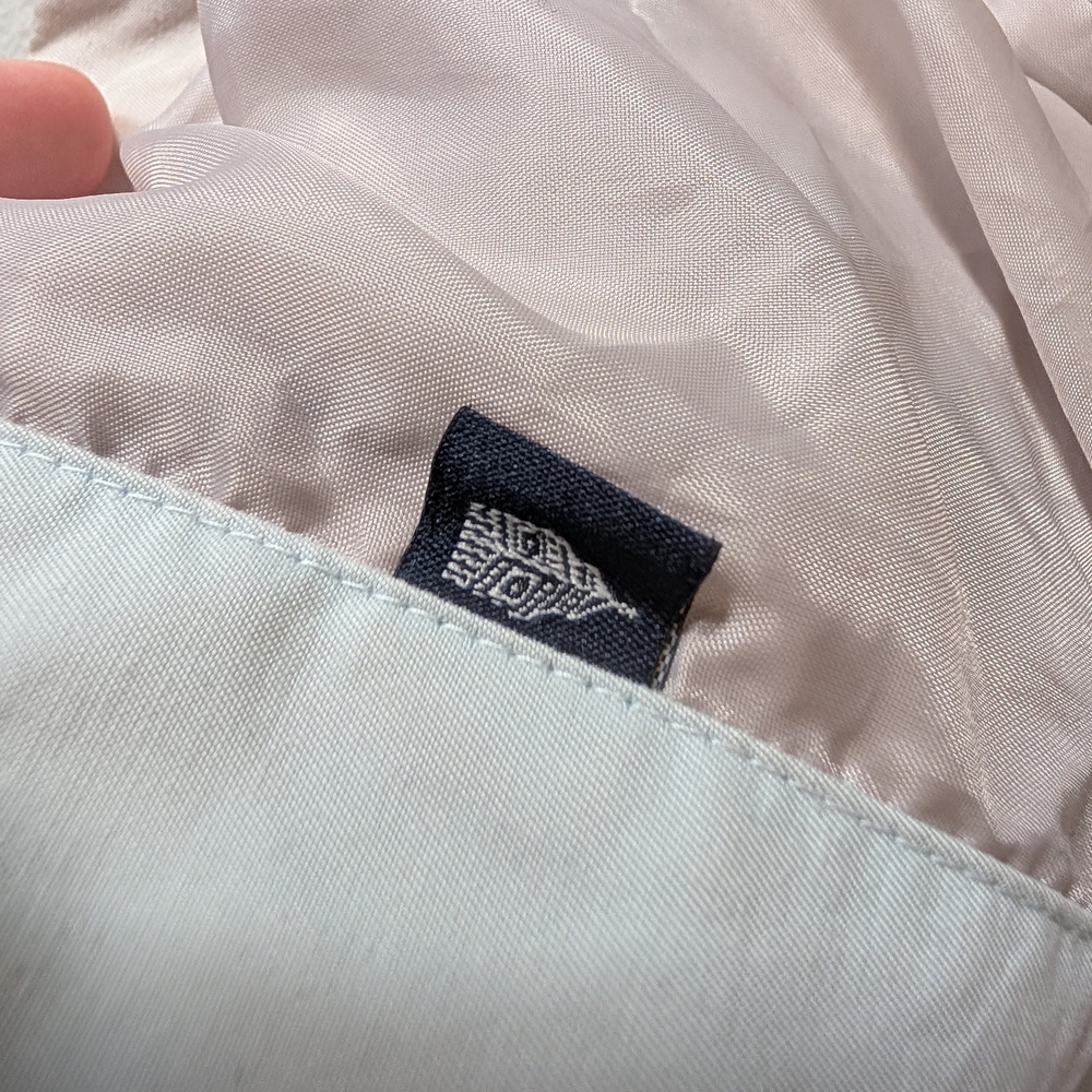 London Fog Women's Hooded Beige rain Jacket Medium W/Striped Lining - Picture 7 of 13